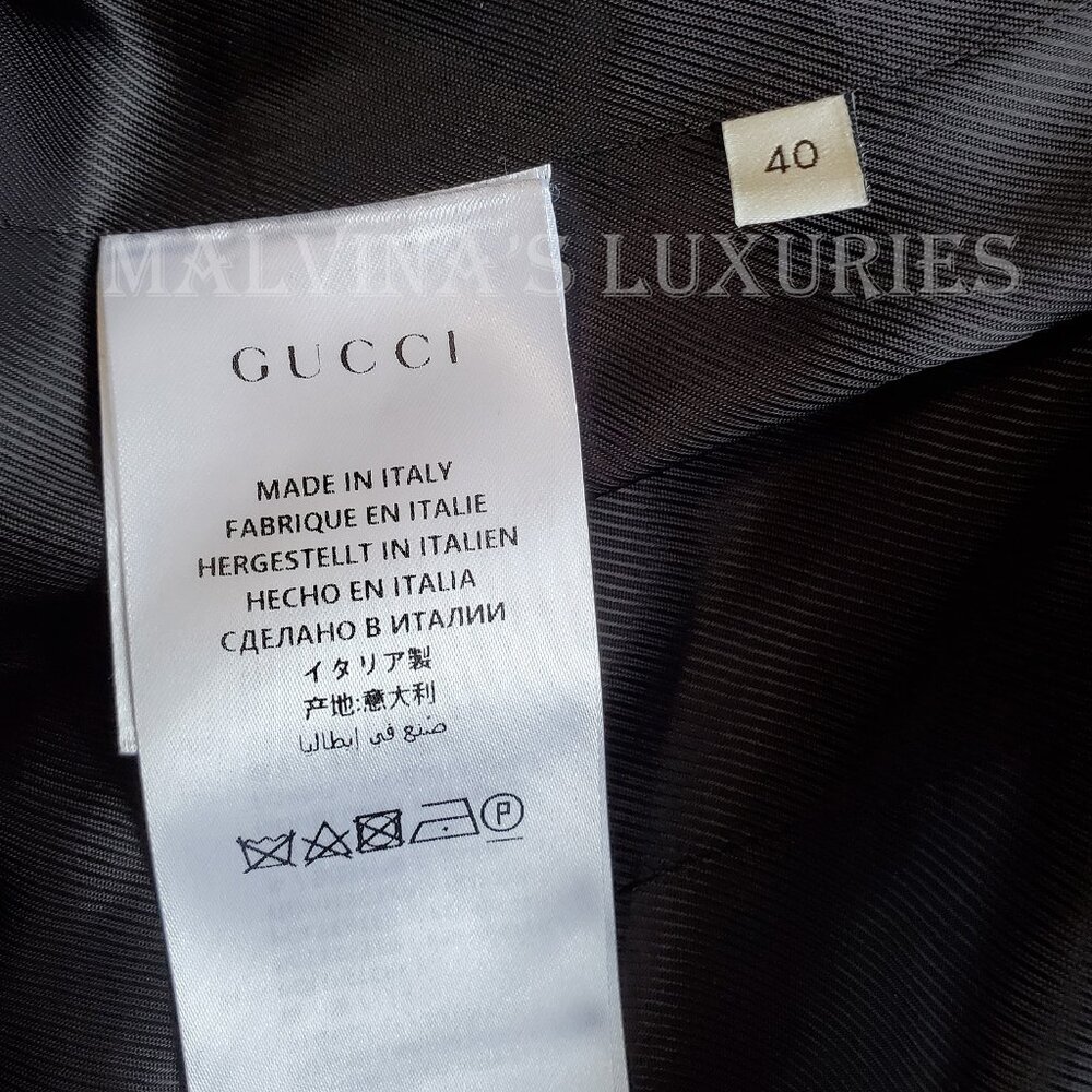 GUCCI JACKET SINGLE BREASTED VELVET JAQUARD FLORAL BLAZER sz IT 40 US 4 - Picture 14 of 14